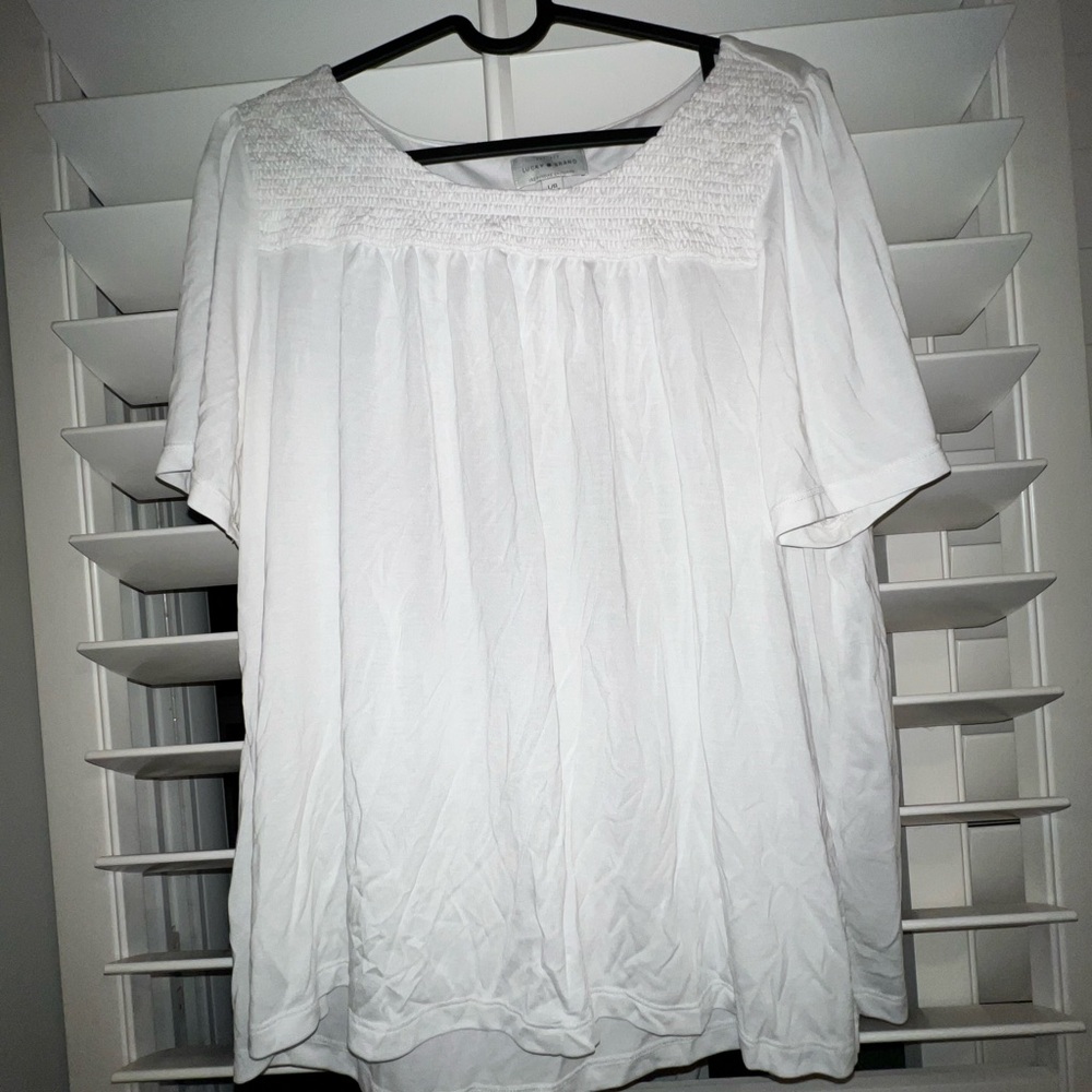 White Short Sleeve Blouse